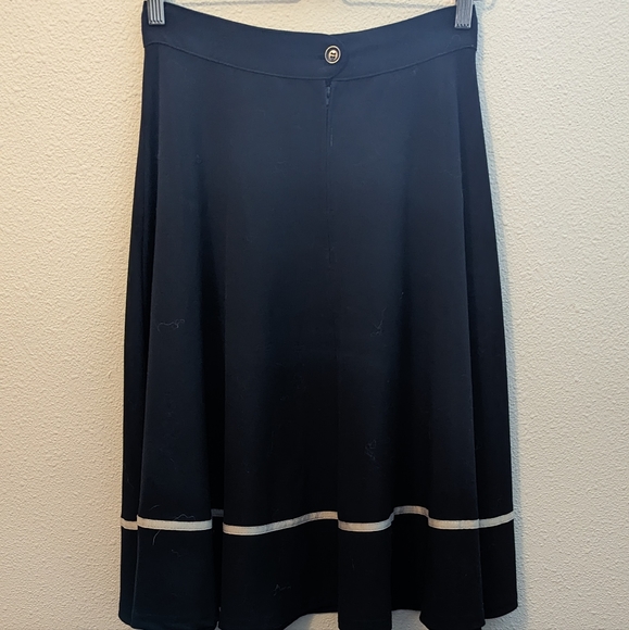 Modcloth Rocksteady Black A-line midi skirt with white stripe - Picture 8 of 8